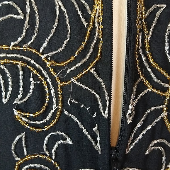 Vintage Formal Beaded Top Maxi Dress Size Medium - Picture 8 of 10